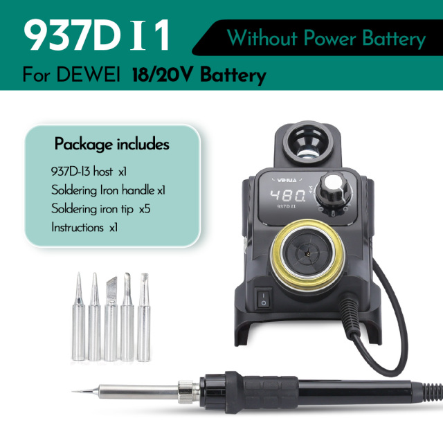 YIHUA 937D-I3 Digital Soldering Iron Station for MIWOQI 20V DC Battery Quick Heating Soldering