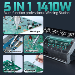 YIHUA 948D-IV 1410W Fast Heat 5 IN 1 Suction Sucker C245 Presicion Soldering Iron Hot Air Gun IC Picker Tin Remove Rework Station