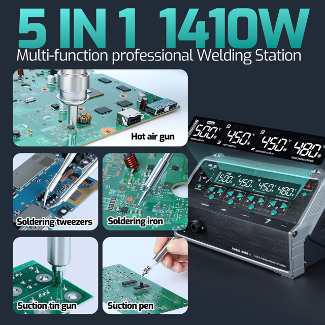 YIHUA 948D-IV 1410W Fast Heat 5 IN 1 Suction Sucker C245 Presicion ...