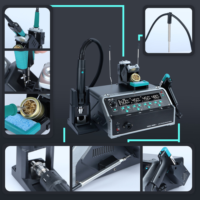 YIHUA 948D-IV 1410W Fast Heat 5 IN 1 Suction Sucker C245 Presicion Soldering Iron Hot Air Gun IC Picker Tin Remove Rework Station