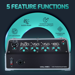YIHUA 948D-IV 1410W Fast Heat 5 IN 1 Suction Sucker C245 Presicion Soldering Iron Hot Air Gun IC Picker Tin Remove Rework Station