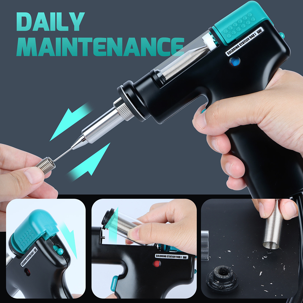 YIHUA 948D-IV 1410W Fast Heat 5 IN 1 Suction Sucker C245 Presicion Soldering Iron Hot Air Gun IC Picker Tin Remove Rework Station
