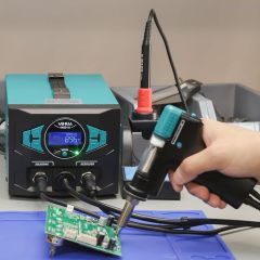 YIHUA 948D III Soldering Iron Desoldering Station Kit with Upgraded Desolder Tool, 110W EVO Solder Iron, Vacuum Pump, 3 Desoldering Nozzles, with Automatic Shutdown, Sleep Mode Functions.