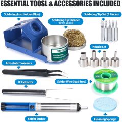 YIHUA 862BD+ SMD ESD Safe 2 in 1 Soldering Iron Hot Air Rework Station °F /°C with Multiple Functions