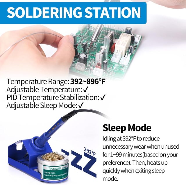YIHUA 862BD+ SMD ESD Safe 2 in 1 Soldering Iron Hot Air Rework Station °F /°C with Multiple Functions