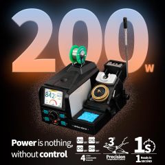 YIHUA 982D SE 200W Micro Soldering Kit with Precision Soldering Iron Station with 11 Soldering Tips, Lead-Free Solder, Auto Temperature Calibration Function