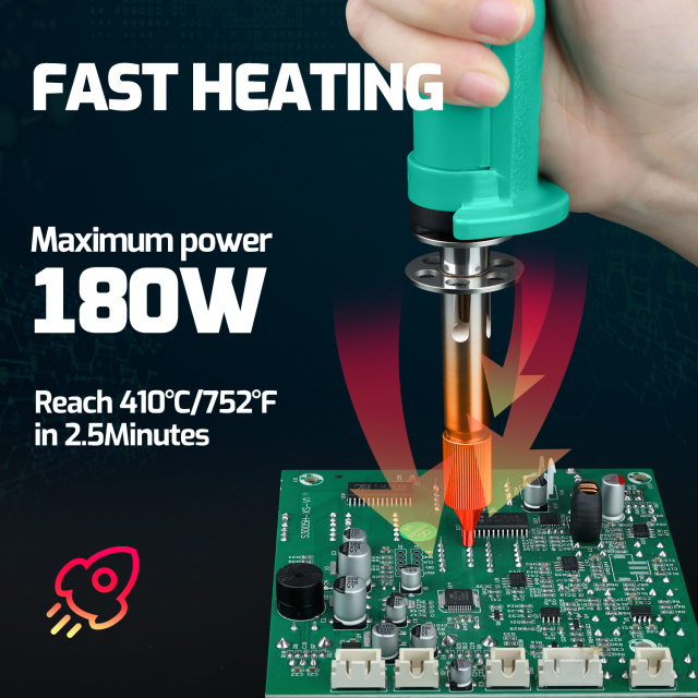YIHUA 929D-VI 180W Electric Desoldering Pump Solder Sucker Desoldering Gun Kit