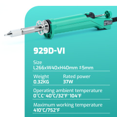 YIHUA 929D-VI 180W Electric Desoldering Pump Solder Sucker Desoldering Gun Kit