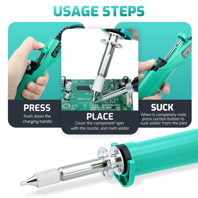 YIHUA 929D-VI 180W Electric Desoldering Pump Solder Sucker Desoldering Gun Kit
