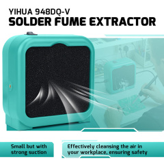 YIHUA 948DQ-V Soldering Fume Extractor with Flexible Clamp & Dual Filter System