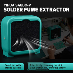 YIHUA 948DQ-V Soldering Fume Extractor with Flexible Clamp & Dual Filter System