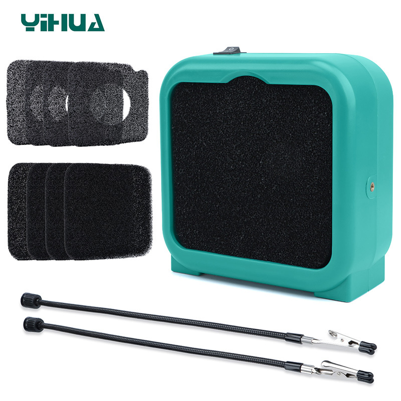 YIHUA 948DQ-V Soldering Fume Extractor with Flexible Clamp & Dual Filter System
