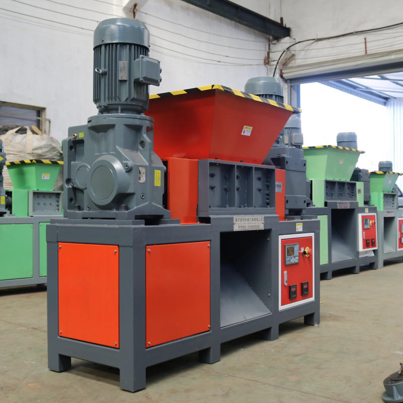 Dete Double Shaft Rubber Recycling Crusher Metal Shredder For Industrial Waste Tire Treatment