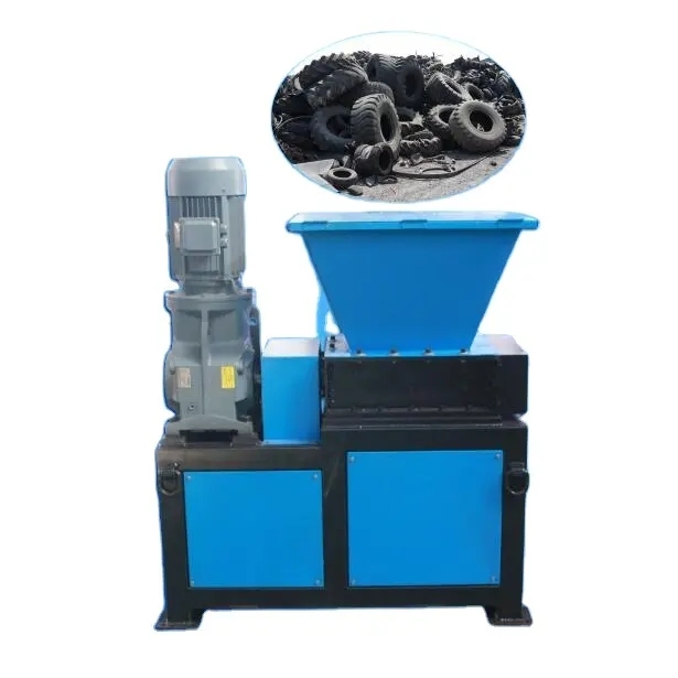 Dete Automobile tires Industrial solid waste Rubber products Waste treatment salvaging shredder crusher