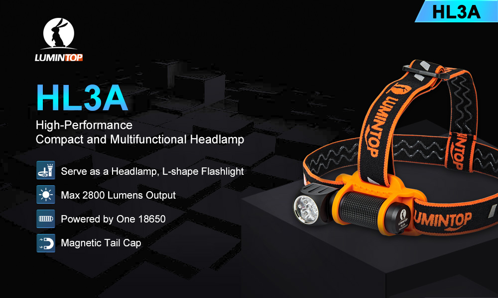 【新品】LUMINTOP HL3A LEDライト　2800ルーメンヘッドライト Lumintop HL3A 2800 Lumens Multifunctional Headlamp Handheld