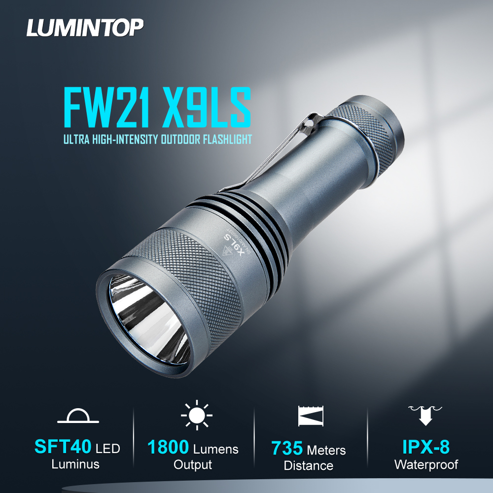LUMINTOP X9LS SFT-40 1800ルーメン バッテリー付 Lumintop FW21 X9LS 1800 Lumens SFT40 21700 LED Flashlight