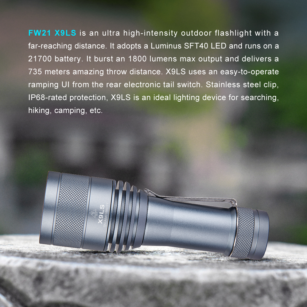 LUMINTOP X9LS SFT-40 1800ルーメン バッテリー付 Lumintop FW21 X9LS 1800 Lumens SFT40 21700 LED Flashlight