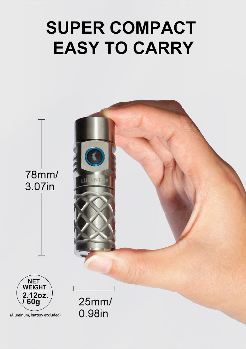 ライト・ランタン LUMINTOP MINI THOR LEP LUMINTOP Thor Mini Rechargeable LEP Flashlight - 350 Lumens