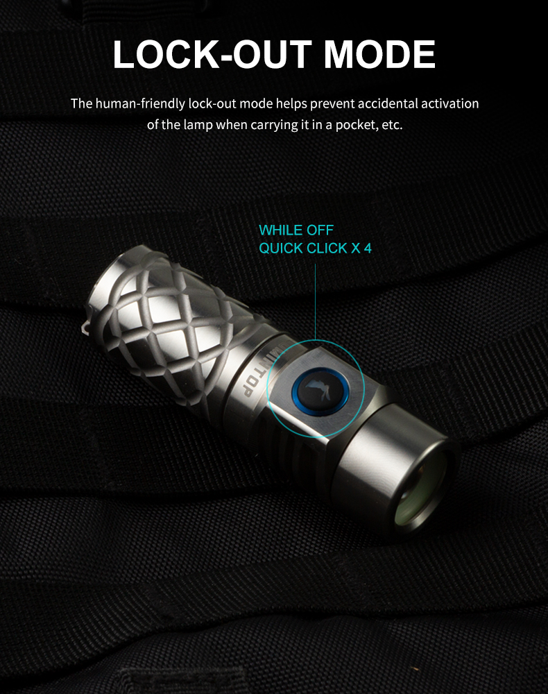 Lumintop Thor Mini Titanium 250 Lumens 18350 White Laser LEP