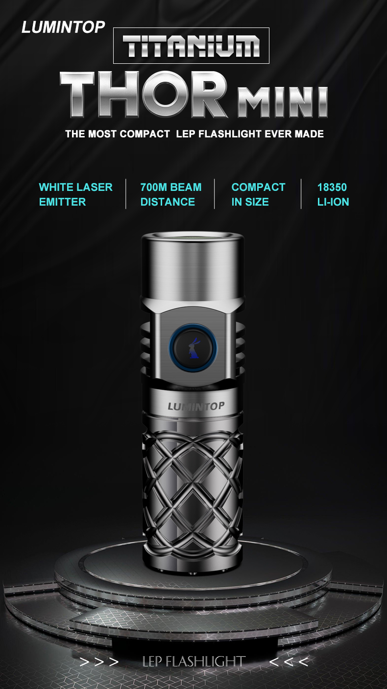 Lumintop Thor Mini Titanium 250 Lumens 18350 White Laser LEP