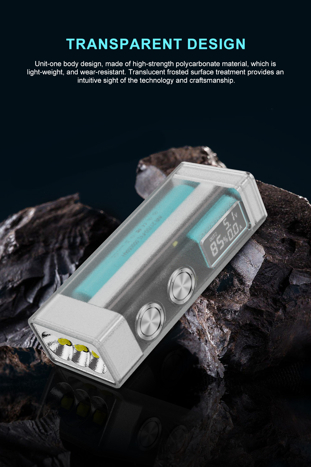 Lumintop MoonBox Transparent 10000 Lumens XHP50.2 EDC Flashlight