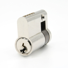 Factory Supply Euro Profile Single Cylinder Half Key Oval Lock Cylinder Emergency Function Customized length, color