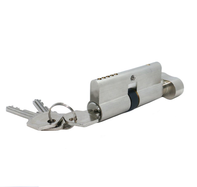European Single & Turn Lock Cylinder Half Thumb Turn Master Key Knob Lock Cylinder Customized Length, Color
