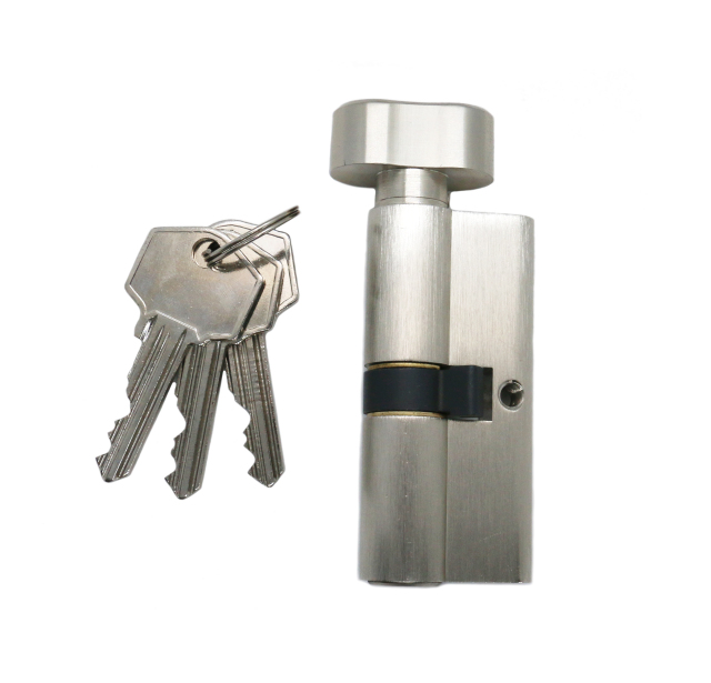 European Single & Turn Lock Cylinder Half Thumb Turn Master Key Knob Lock Cylinder Customized Length, Color