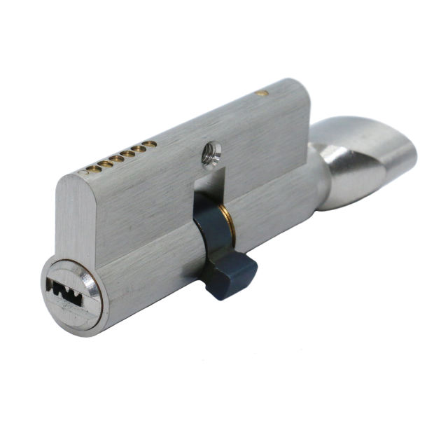 Computer Key European Single & Turn Lock Cylinder Half Thumb Turn Master Key Knob Lock Cylinder Customized Length, Color