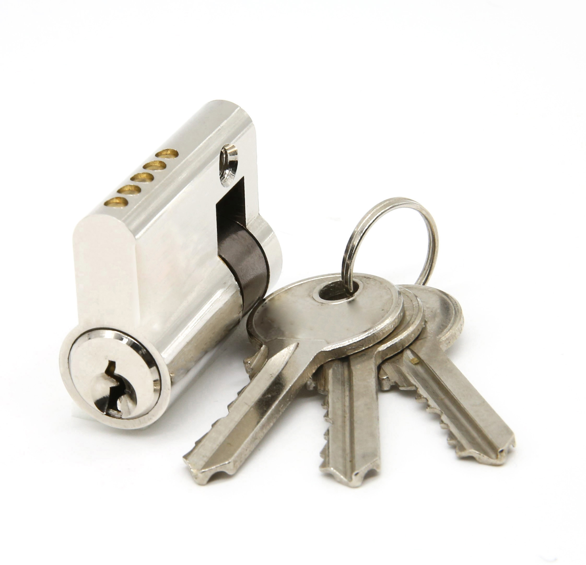 Factory Supply Euro Profile Single Cylinder Half Key Oval Lock Cylinder Emergency Function Customized length, color