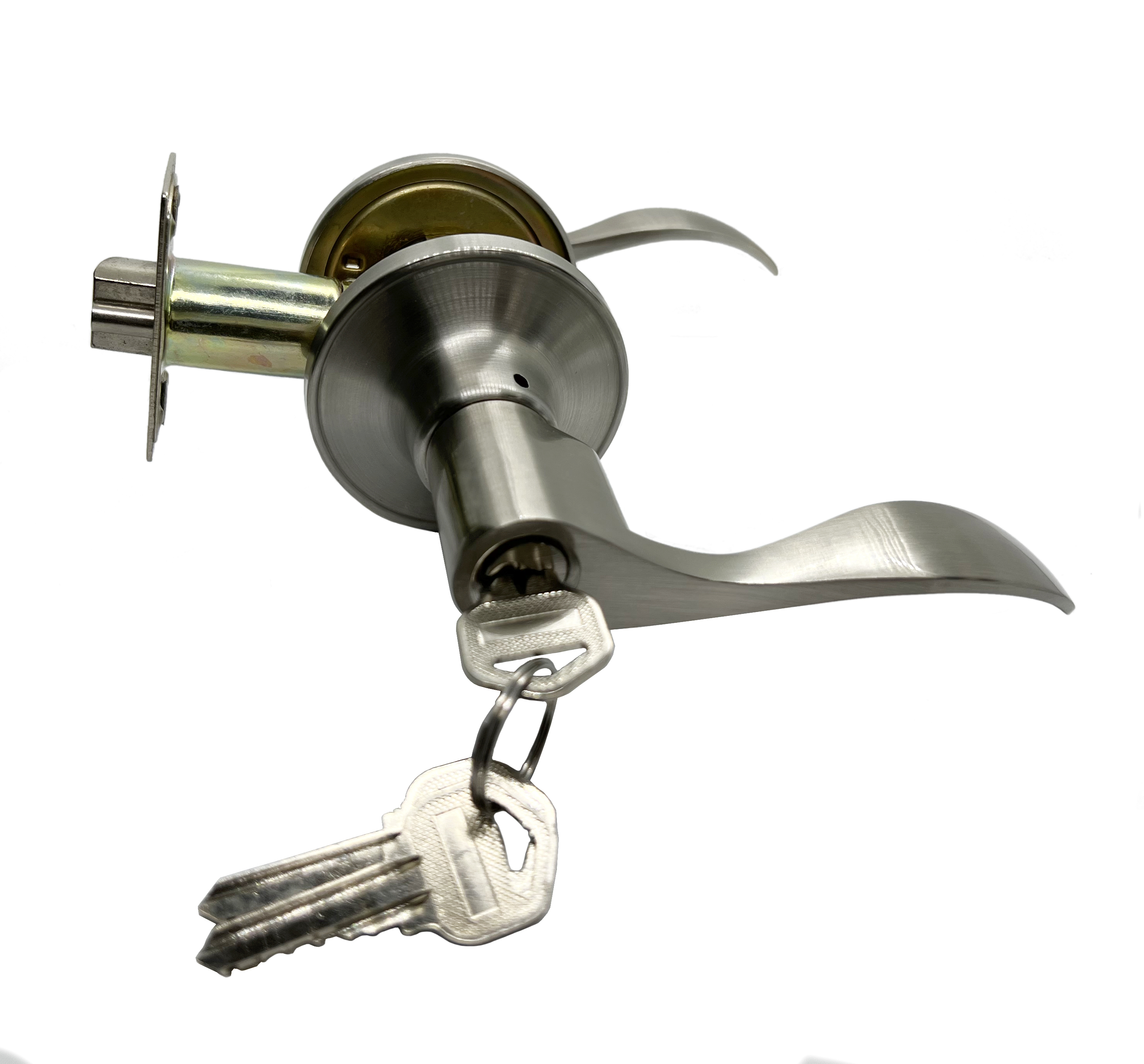 ANSI GRADE 3 American Style Room Handle Lever Set Tubular Lock Lever Handle Lock Stainless Steel Zinc Alloy Body