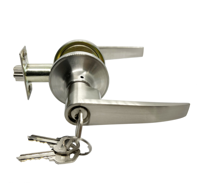 ANSI GRADE 3 Security Room Tubular Lock Door Handle Lever Lock Set Storeroom/ Exit/ Privacy/ Entrance/ Office/ Classroom/ Closet Lock