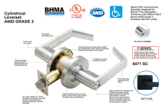 ANSI Grade 2 Heavy Duty Stainless Steel Zinc Alloy Body Tubular Lock Lever Handle Lock