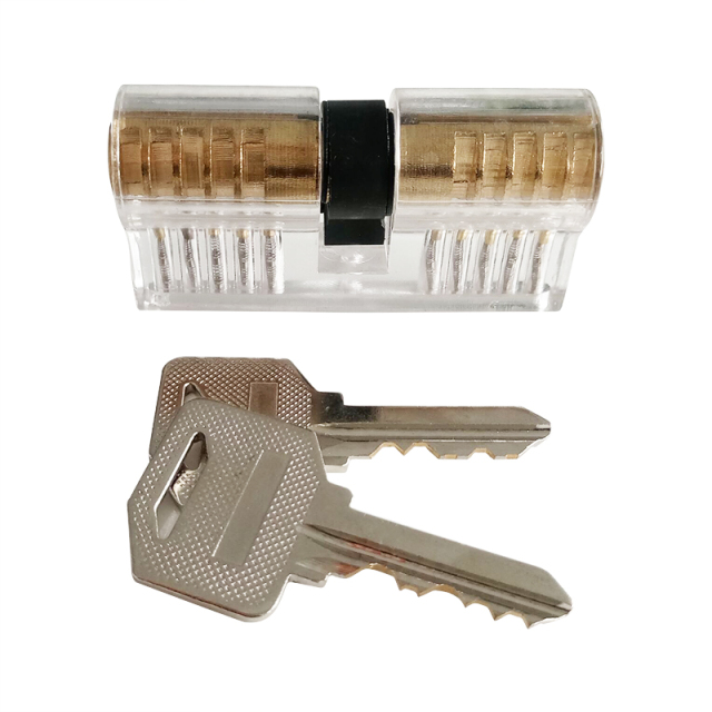 Clear Transparent Plastic Lock Pick Training Set Euro Lock Cylinder Clear Lock Cylinder For Locksmith