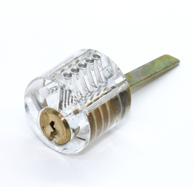 Clear Locksmith Tools Practice Lock Cylinder Transparent Plastic Box 75*30mm Clear Rim Lock Cylinder For Locksmith