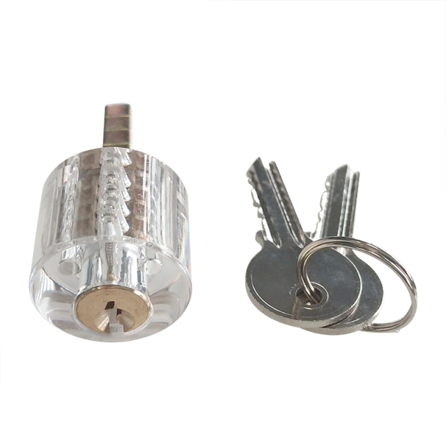 Clear Locksmith Tools Practice Lock Cylinder Transparent Plastic Box 75*30mm Clear Rim Lock Cylinder For Locksmith