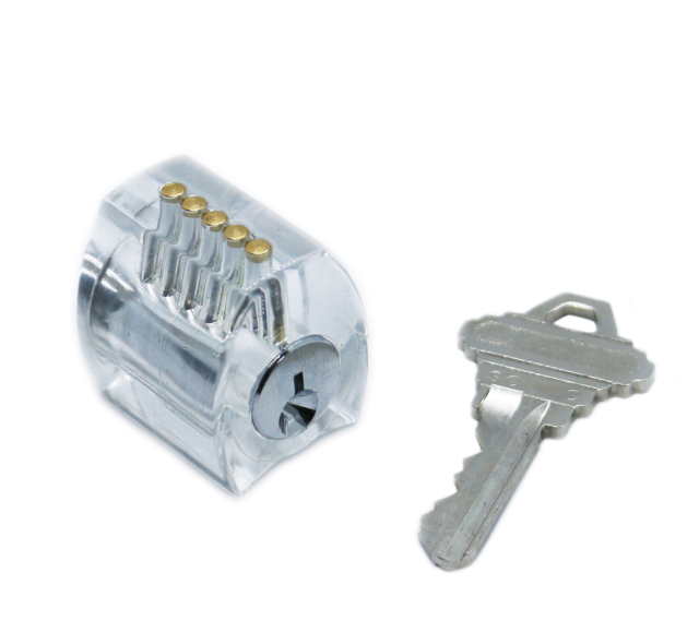 Clear 1/2 Practice Locksmith Tools Set Transparent Serrated Cylinder Clear Lock Cylinder For Locksmith