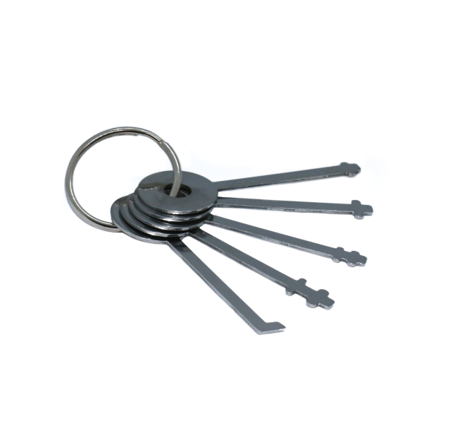 5pcs Practice Stainless Steel Wanded Lock Plcto Set Lockpicking Tools set For Locksmith