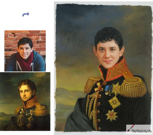 Custom oil portrait-Handsome men