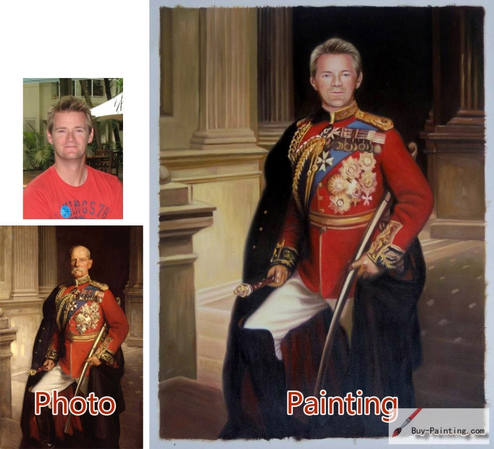Custom oil portrait-The young general
