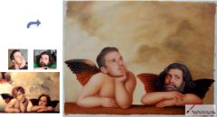 Custom oil portrait-Angels