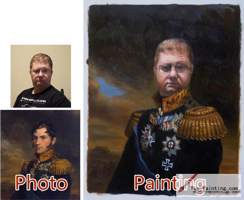 Custom oil portrait-Perfect general