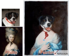 Custom oil portrait-Female dog