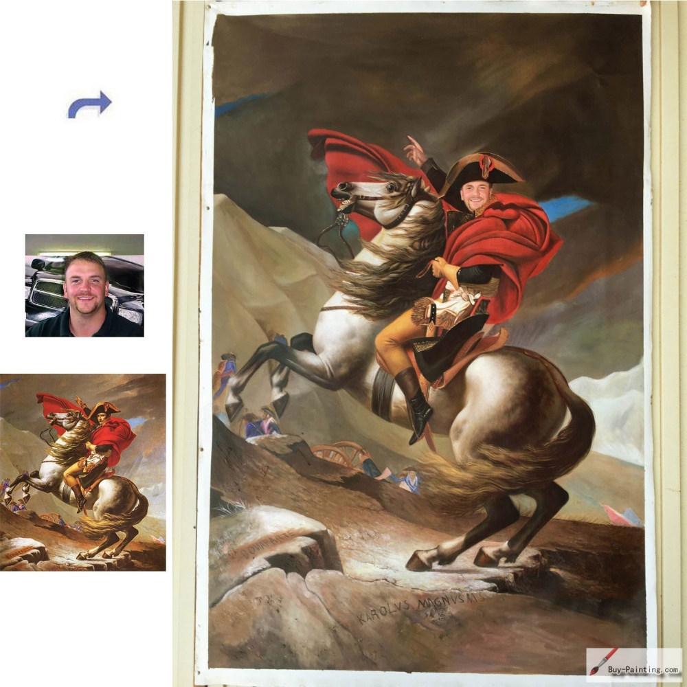 Custom oil portrait-A gentleman riding a horse