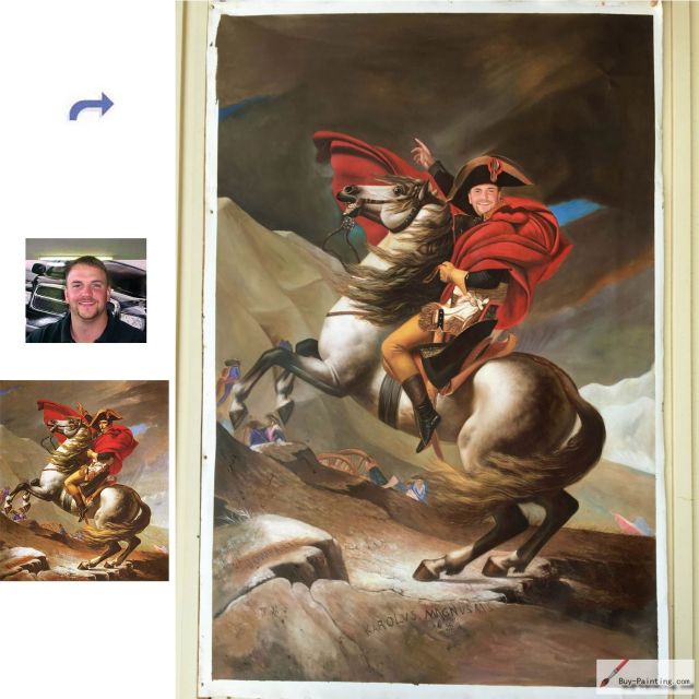 Custom oil portrait-A gentleman riding a horse