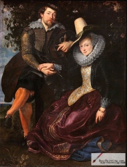 Peter Paul Rubens-The Artist and His First Wife, Isabella Brant, in the Honeysuckle Bower