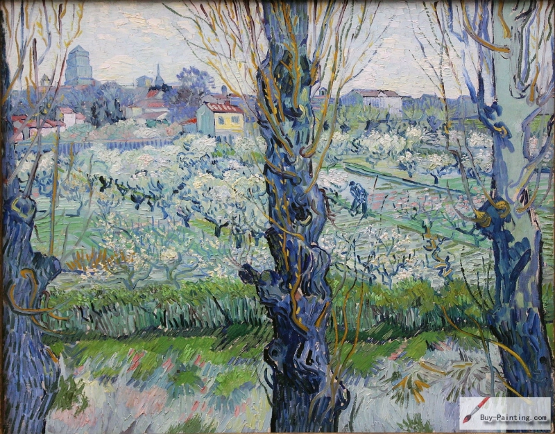 View of Arles, Flowering Orchards, 1889, Neue Pinakothek.