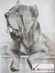 Custom Drawing-Dog in rest