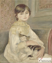 Julie Manet with cat, 1887