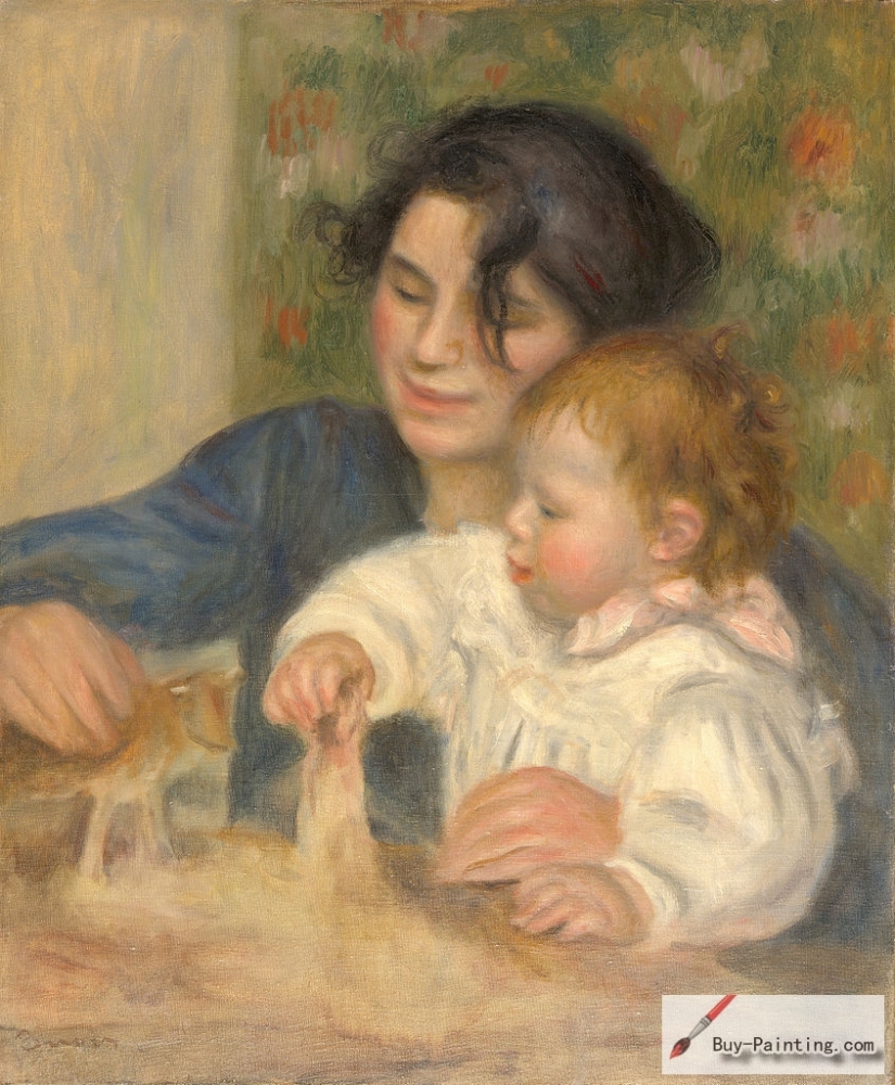 Gabrielle Renard and infant son Jean Renoir, 1895